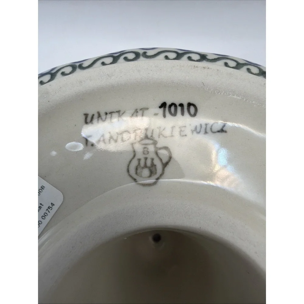 Polish Pottery Cake Bundt Mould Handmade in Boleslawiec Poland Artist Signed